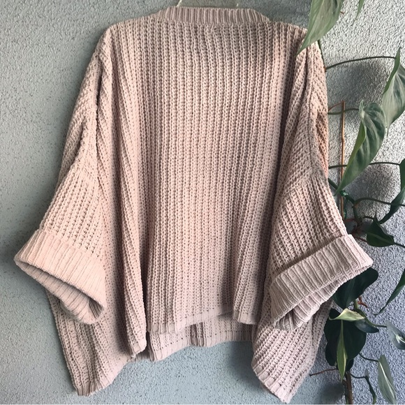 POL | Oversized Beige Chunky Knit Sweater Size L - Picture 5 of 16
